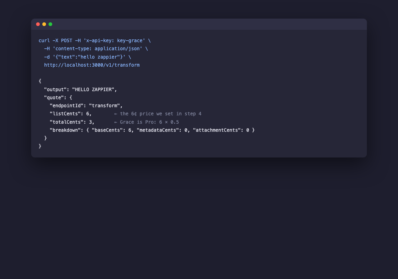 API call with quote