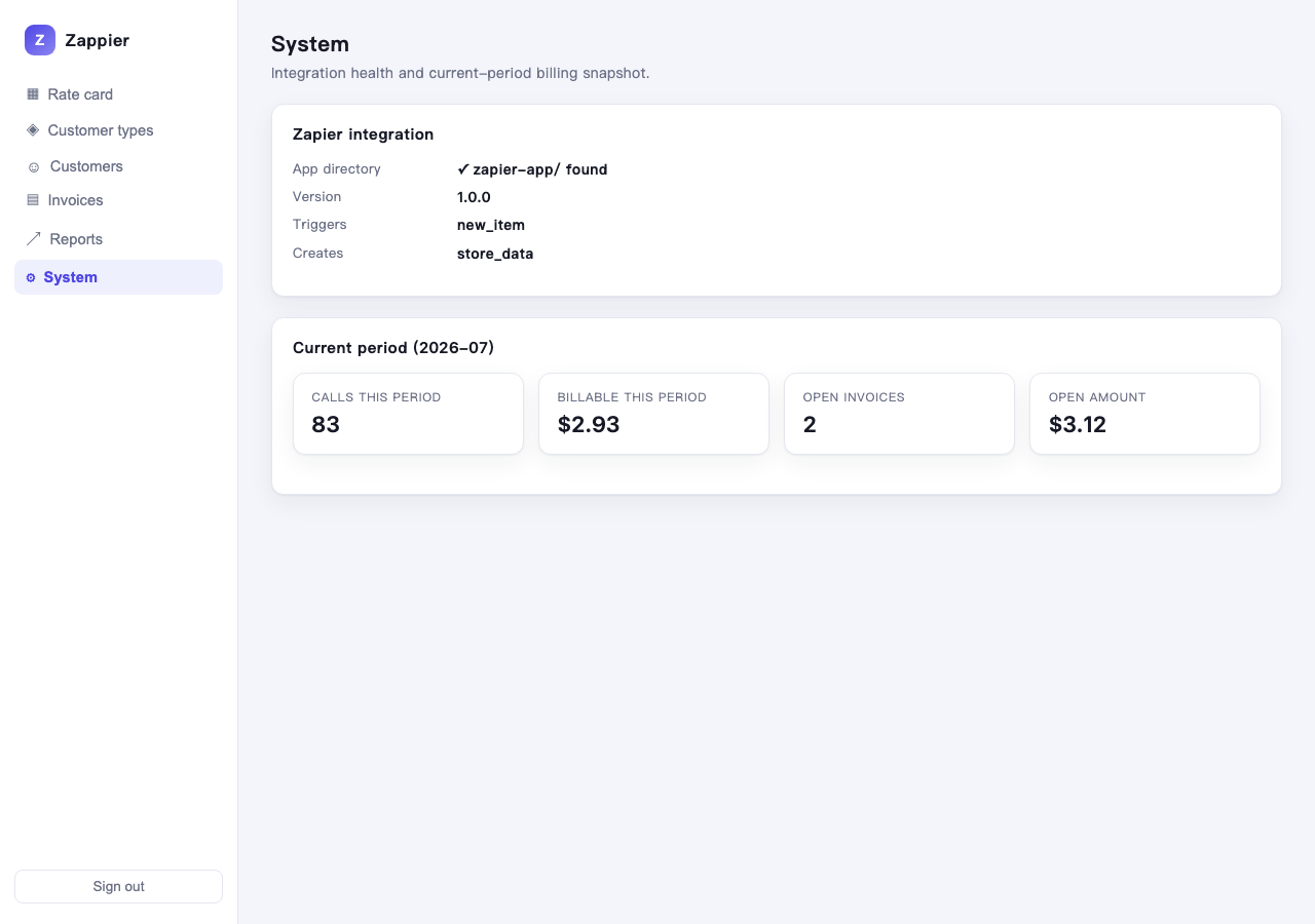 System tab