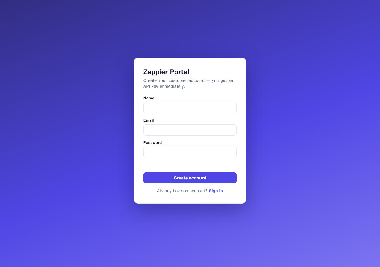 Sign up